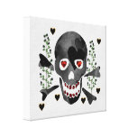 Skull Of Hearts Gallery Wrap Canvas