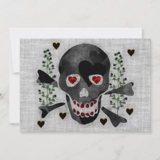 Skull of Hearts zazzle_invitation