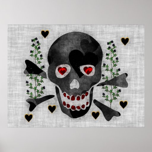 Skull of Hearts Posters