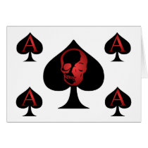 Skull Of Spades Greeting Card