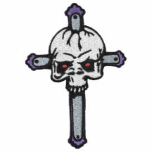 Skull On A Cross Embroidered Shirt