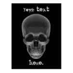 Skull on black post cards