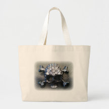 SKULL ON LEATHER BACKGROUND matte print Canvas Bag