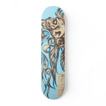 Skull ornaments skateboard deck