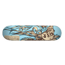 Skull ornaments skateboards