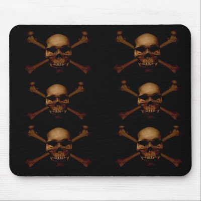 skull pad mouse pads by rollies