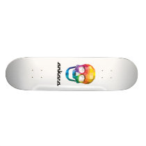 Skull Paint Drip + Ankara Logo skateboards