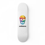Skull Paint Drip + Ankara Logo Custom Skate Board