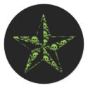 Skull Pattern Star stickers