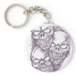 Skull Pencil Sketch Key Chains