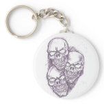 Skull Pencil Sketch Keychains