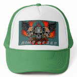 Skull Phoenix white, Trinity Winged Skulls, Mis... hats
