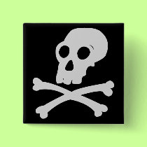 Skull pin buttons by SaraMonster Skull pin buttons
