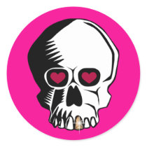 Skull Pink Gold Tooth Heart Eyes Stickers