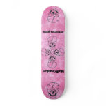 Skull Pink skull skateboard deck
