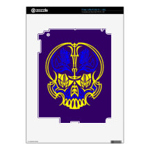 Skull Pinstriping Skin For The iPad 2