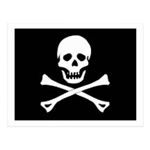 Skull Pirate Flag Post Card