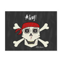 Skull Pirate Postcard