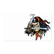skull,, skulls,, pirate,, pirates,, gothic,, goth,, sword,, swords,, hook,, comic,, art,, al, rio,, characters, Business Card with custom graphic design