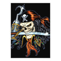 skull,, skulls,, pirate,, pirates,, gothic,, goth,, sword,, swords,, hook,, comic,, art,, al, rio,, characters, Invitation with custom graphic design