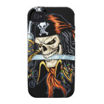Skull Pirate with Sword and Hook by Al Rio iPhone 4 Covers