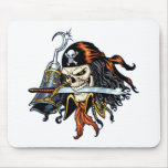 Skull Pirate with Sword and Hook by Al Rio Mouse Pad