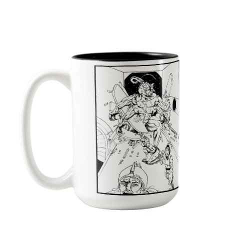 Skull Planet and Alien Break-in Mug mug