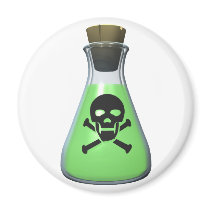 Skull Poison Bottle magnets