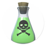Skull Poison Bottle Sticker