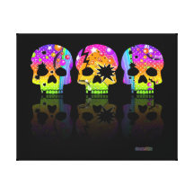 SKULL POP ART Gallery Wrapped Canvas