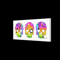 Skull Pop Art (long) Gallery  Wrapped Canvas canvas prints