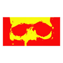 Skull Pop Art - Red & Yellow photo cards