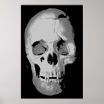 Skull Poster - Black & White Pop Art, Fantasy Art posters