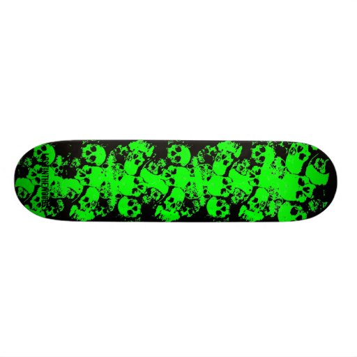skull print skate board