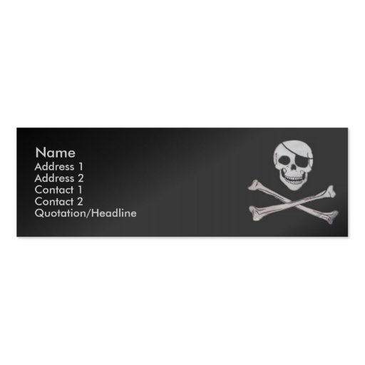 Skull Profile Card Business Cards (front side)