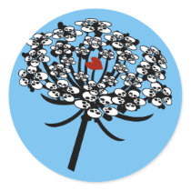 Skull Queen Anne's Lace stickers