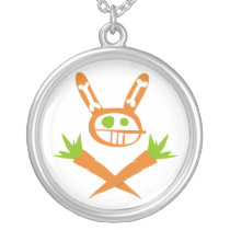 skull rabbit white necklaces