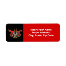Skull Racing Car  Avery Label