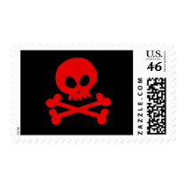 Skull (red) postage by jsoh Skull (red) postage