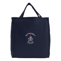 Skull Retirement Embroidered Bag embroidered bags by retirementgifts Skull Retirement Embroidered Bag embroidered bags