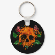 Skull Rose Keychain