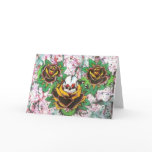 skull roses cards