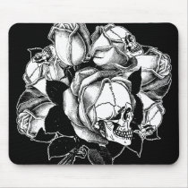 Skull Roses Mousepad