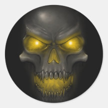 Skull Round Sticker