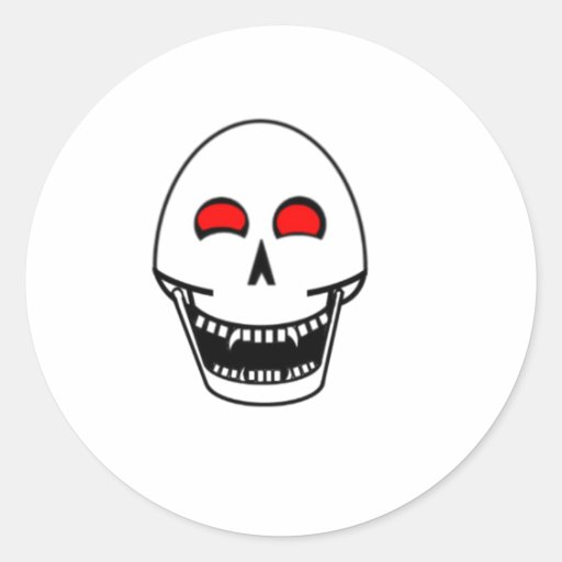 Skull Round Stickers