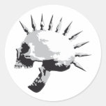 skull round stickers