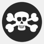 Skull Round Stickers