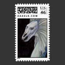 Skull serpent postage stamps