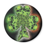Skull Shamrock II Refrigerator Magnets