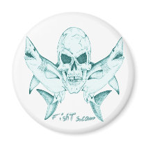 Skull Sharks by FishTs.com Magnets